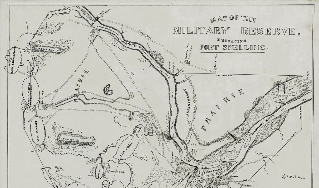 Fort Snelling Map, 1839