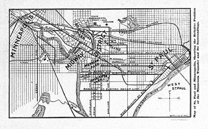 Minnesota Transfer Map, 1890